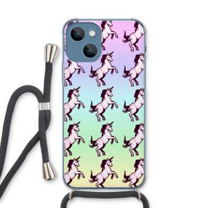 Musketon Unicorn: iPhone 13 Transparant Hoesje met koord