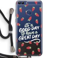 Don't forget to have a great day: Huawei P Smart (2018) Transparant Hoesje met koord