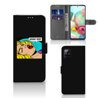 Samsung Galaxy A71 Wallet Case met Pasjes Popart Oh Yes