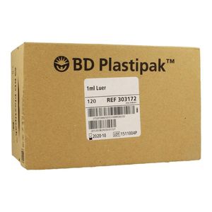 Bd Plastipak Spuit Luer Tuberculine 1ml 120 303172