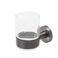 Glashouder Geesa Nemox | Met glas | Zwart metaal geborsteld