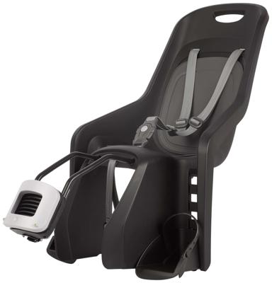 Kinderzitje achter Polisport Bubbly Maxi+ - zwart/donkergrijs - framemontage (FF)