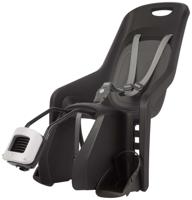Kinderzitje achter Polisport Bubbly Maxi+ - zwart/donkergrijs - framemontage (FF)