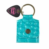 PickPouch Lederen Plectrumhoesje New York Croco Turquoise - Aanbieding