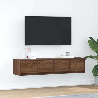 Tv-meubelen 2 st 60x31x25,5 cm bewerkt hout bruin eikenkleurig