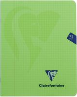 Clairefontaine schrift mimesys voor ft A5, 72 bladzijden, kaft in PP, geruit 5 mm, geassorteerde kleuren