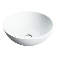 Waskom Arcqua Prince | 38 cm | Cast marble | Vrijstaand | Rond | Wit mat - thumbnail