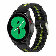 Dot Pattern bandje - Zwart met geel - Samsung Galaxy watch 7 - 40mm & 44mm