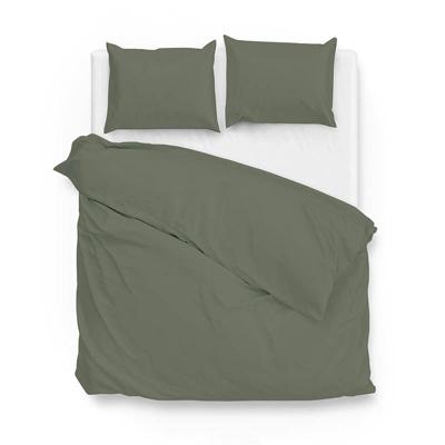 Dekbedovertrek Katoen Satijn Satinado Army Green Effen 240x200 Cm Zo!Home - Dekbed-Discounter.nl