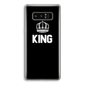 King zwart: Samsung Galaxy Note 8 Transparant Hoesje
