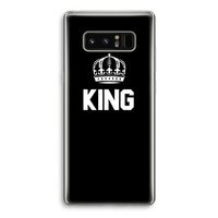 King zwart: Samsung Galaxy Note 8 Transparant Hoesje
