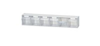 Lockweiler Opbergbakstelling | H113xB600xD91mm | 6 x B | kunststof wit | 1 stuk - 1500613 1500613