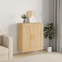 Dressoir 69,5x34x90 cm bewerkt hout sonoma eikenkleurig - thumbnail