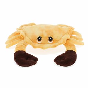 Keel Toys pluche krab knuffeldier - lichtbruin - lopend - 25 cm