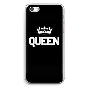 Queen zwart: iPhone 5 / 5S / SE Transparant Hoesje
