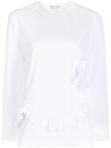Comme Des Garçons Comme Des Garçons sweat à détails de volants - Blanc