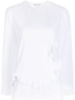 Comme Des Garçons Comme Des Garçons sweat à détails de volants - Blanc
