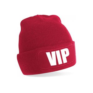 VIP muts/beanie onesize unisex - rood