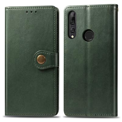 Retro effen kleur lederen gesp mobiele telefoon bescherming lederen draagtas met Lanyard & fotolijstjes & kaartsleuf & portemonnee & beugel functie vo