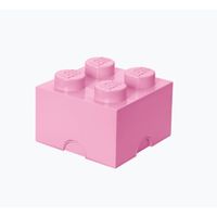 LEGO - Set van 2 - Opbergbox Brick 4, Lichtroze - LEGO