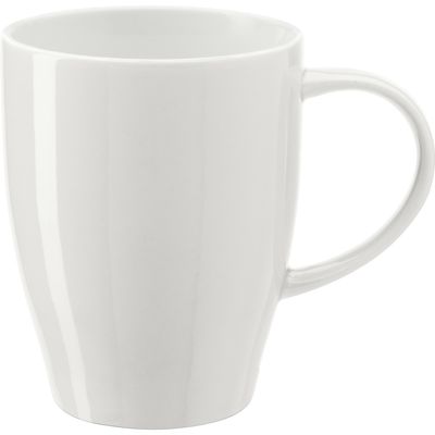 Koffie mokken/bekers Paris - 1x - porselein - met oor - ivoor wit - 350 ml - stijlvolle vorm Koffie mokken/bekers Paris - 1x - porselein - met oor - ivoor wit - 350 ml - stijlvolle vorm
