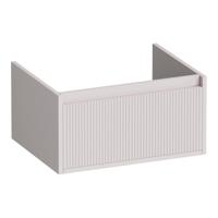 Brauer Hope Wavy - Onderkast - 60 cm - met 1 Softclose Lade Greeploos en 1 Sifon Uitsparing - Mat Zand