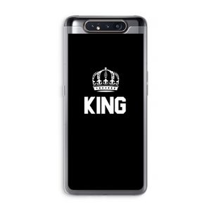 King zwart: Samsung Galaxy A80 Transparant Hoesje