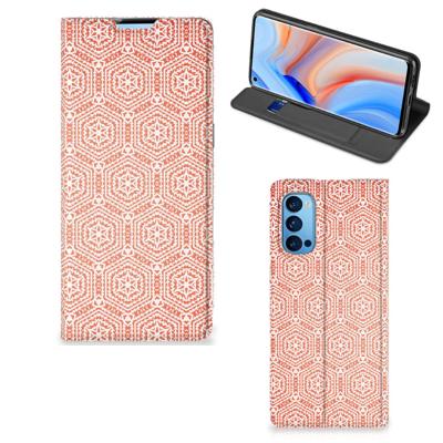 OPPO Reno4 Pro 5G | Hoesje met Magneet | Pattern Orange