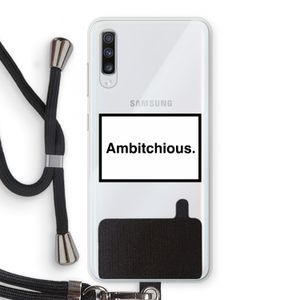 Ambitchious: Samsung Galaxy A70 Transparant Hoesje met koord