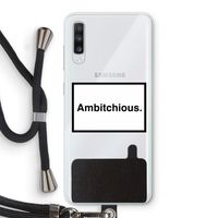 Ambitchious: Samsung Galaxy A70 Transparant Hoesje met koord Ambitchious: Samsung Galaxy A70 Transparant Hoesje met koord
