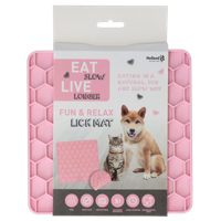 Eat Slow Live Longer Lick Mat Honeycomb Roze