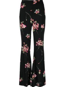 TWINSET pantalon ample à fleurs - Noir