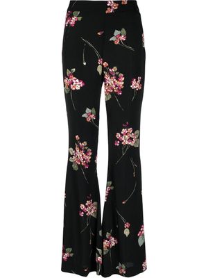 TWINSET pantalon ample à fleurs - Noir