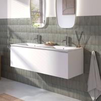 Ben Tendenza voorgemonteerd badmeubel incl. keramische wastafel glans 122,7x46cm glans wit