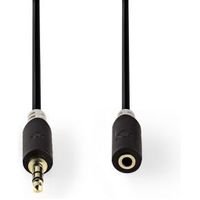 Stereo audiokabel | 3,5 mm male - 3,5 mm female | 10 m | Antraciet - thumbnail