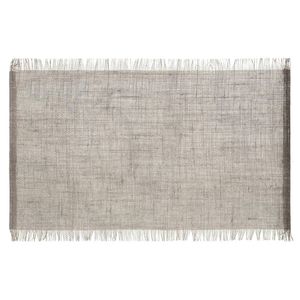 Rechthoekige placemat uni grijs jute 45 x 30 cm - Placemats