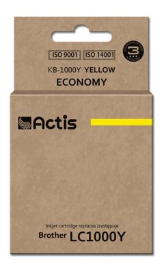 Actis KB-1000Y inkt (vervangt Brother LC1000Y/LC970Y; Standaard; 36 ml; geel)