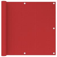 Balkonscherm 90x300 cm HDPE rood