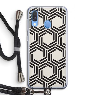 Geometrisch patroon: Samsung Galaxy A40 Transparant Hoesje met koord