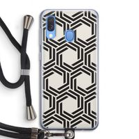 Geometrisch patroon: Samsung Galaxy A40 Transparant Hoesje met koord