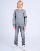 Malelions Captain 2.0 Sweater Kids Grijs/Lichtblauw - Maat 128 - Kleur: LichtblauwGrijs | Soccerfanshop - thumbnail