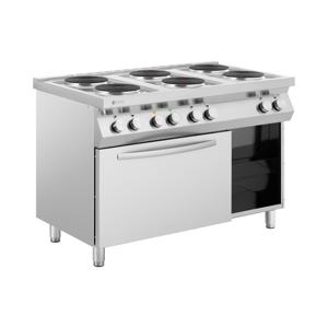 Gastro elektrisch fornuis - 15600 W - 6 platen - met heteluchtoven - onderkast - Royal Catering