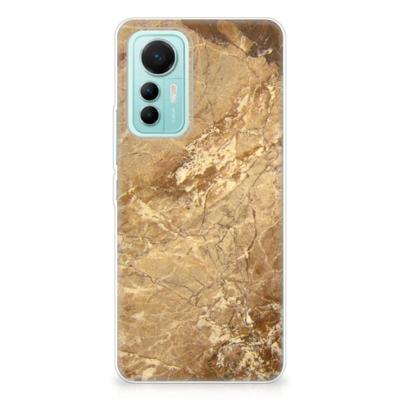 Xiaomi 12 Lite | TPU | Siliconen hoesje | Marmer Creme