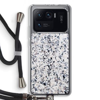 Gespikkelde marmer: Xiaomi Mi 11 Ultra Transparant Hoesje met koord