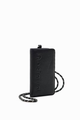 Middelgrote portemonnee met draagriem - BLACK - U
