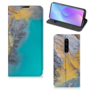 Xiaomi Mi 9T Pro Standcase Marble Blue Gold