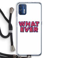 Whatever: Motorola Moto G9 Plus Transparant Hoesje met koord