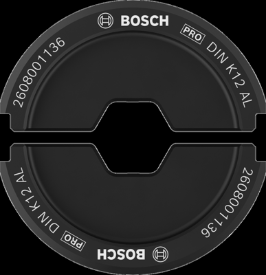 Bosch Accessoires PRO Krimpmatrijs | DIN K12 AL | 16 mm/25 mm | Aluminium - 2608001136