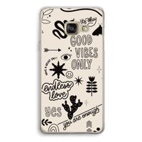 Good vibes: Samsung A3 (2017) Transparant Hoesje