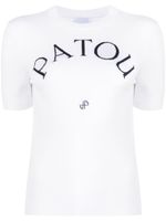 Patou haut en maille à logo jacquard - Blanc